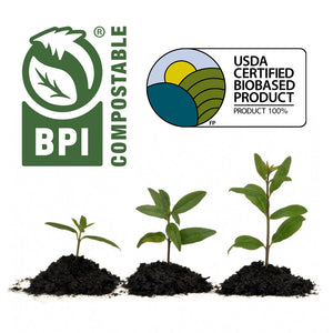 Hay Straws are certified by BPI as commercially compostable and by the USDA as 100% biobased
