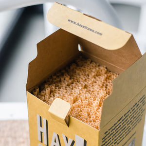 HAY straws packaging box, plastic-free and FSC certified