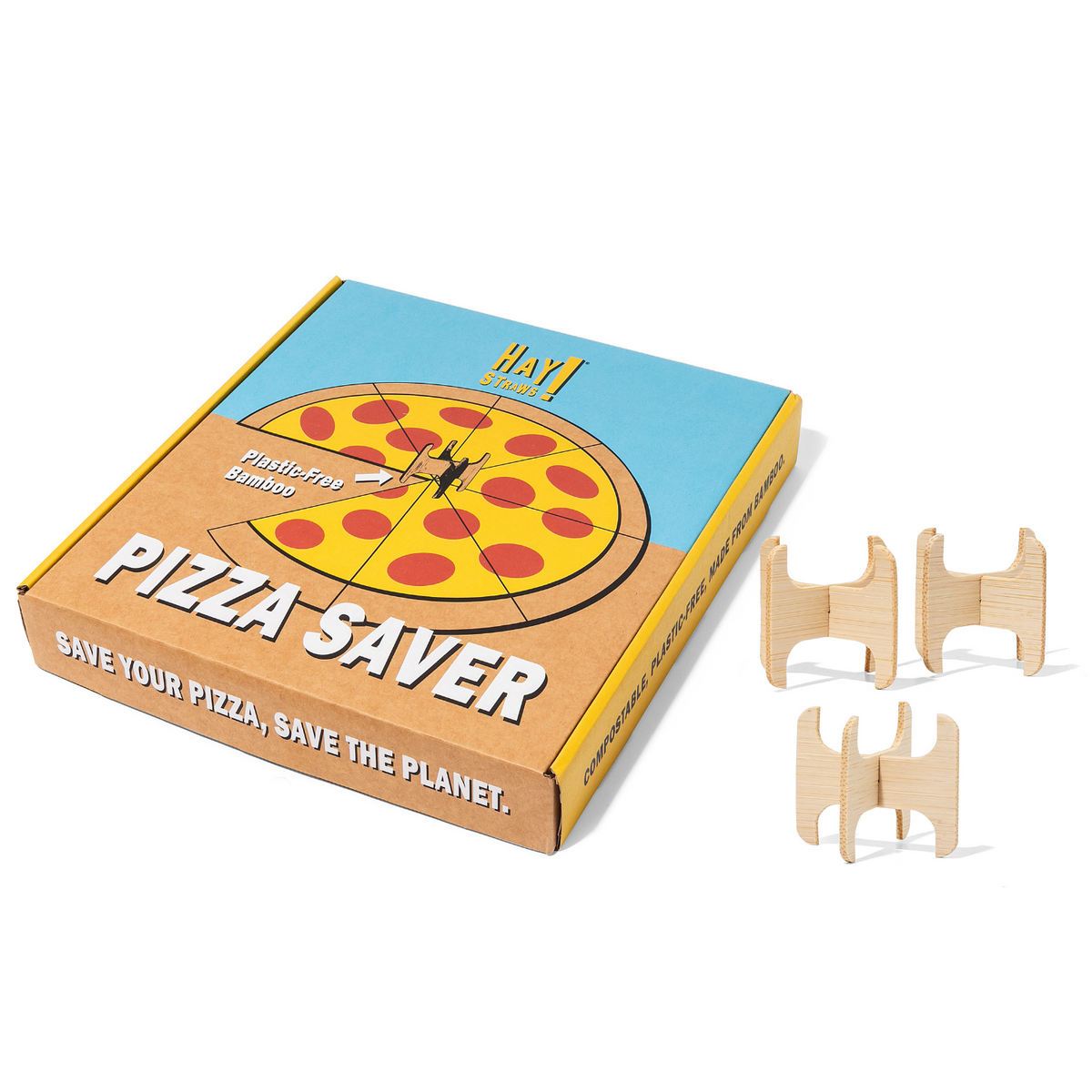 Bamboo Pizza Saver – Plastic-Free Box Support for Pizzerias – HAY