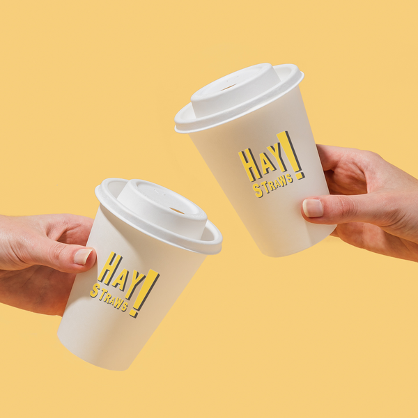 Environmentally friendly lid for takeaway coffee, made from renewable resources
