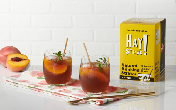 HAY straws Natural drinking straws are a plastic-free straw made from wheat stems, they are biodegradable and certified compostable, gluten-free and never soggy, the best eco-friendly straws for bushinesses or home