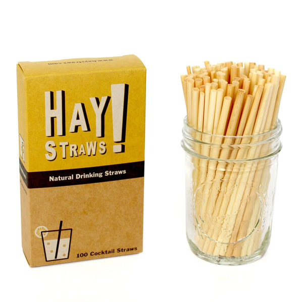 "100 Pack - Cocktail Original® Hay Straws. Are all natural, made from natural wheat stems, 100% biodegradable and compostable. Perfect for cold or hot drinks, HAY! drinking straws never get soggy, they stay sturdy in hot and cold drinks. "