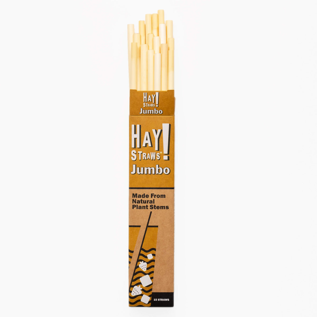 straws plant HAY! Straws | 15 Pack Jumbo 8