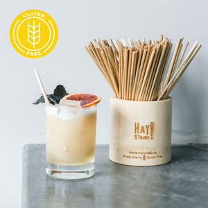 Hay! Straws 5 Natural Wheat Compostable Stir Stick - 3000/Case