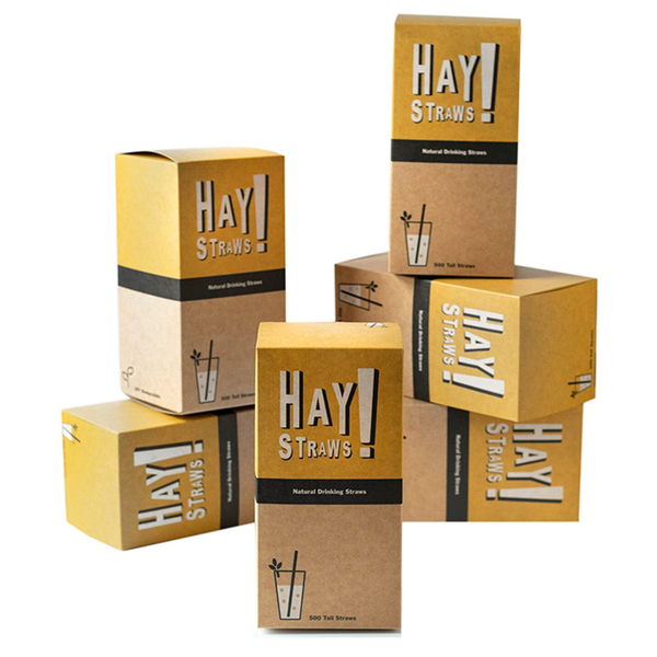HAY Straws Bulk 3000 Tall straws. Eco-friendly straws made from wheat stems, 100% biodegradable and compostable, plastic-free, PFAS-free and gluten-free. HAY! drinking straws never get soggy perfect for cold and hot drinks. Inner Diameter 3.5-5mm, length 7.75"