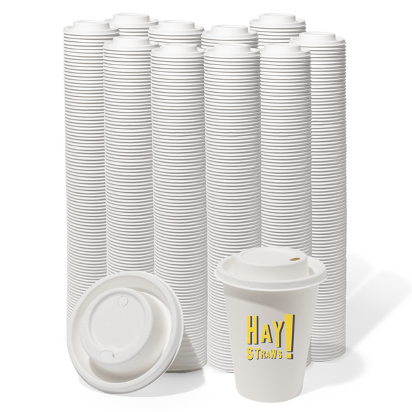 Plastic-free coffee lid designed for eco-conscious coffee shops