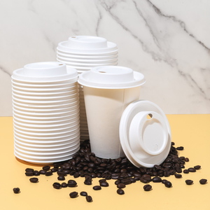 Biodegradable coffee cup lid for sustainable takeaway service