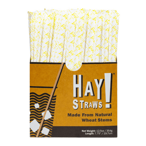 HAY! Straws® individually wrapped in a paper sleeve for convenience and hygiene. The best choice for to-go drinks and for states that require wrapped straws. Ditch the plastic straw and say HAY! to HAY! Straws' all natural, 100% biodegradable drinking straw. The perfect straw solution for your mobile food truck, restaurant or bar. 