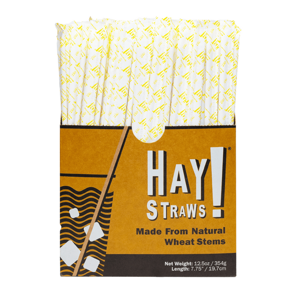 HAY! Straws® individually wrapped in a paper sleeve for convenience and hygiene. The best choice for to-go drinks and for states that require wrapped straws. Ditch the plastic straw and say HAY! to HAY! Straws' all natural, 100% biodegradable drinking straw. The perfect straw solution for your mobile food truck, restaurant or bar. 