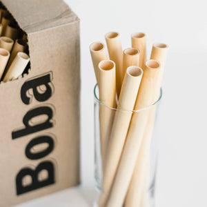 HAY Straws Boba, bubble tea Drinking Straw: 10-13mm DIA wide, natural drinking straws made from reed stems. The best plastic alternative to enjoy Bubble tea with tapioca pearls or fruit jelly toppings without clogging or lingering taste.